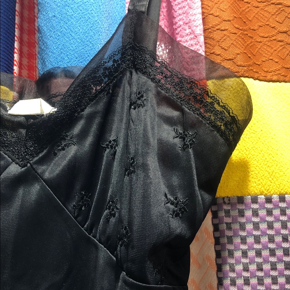 Black Lace-Trim Slip Dress - Women Intimates & Sleepwear - Picture 4 of 8